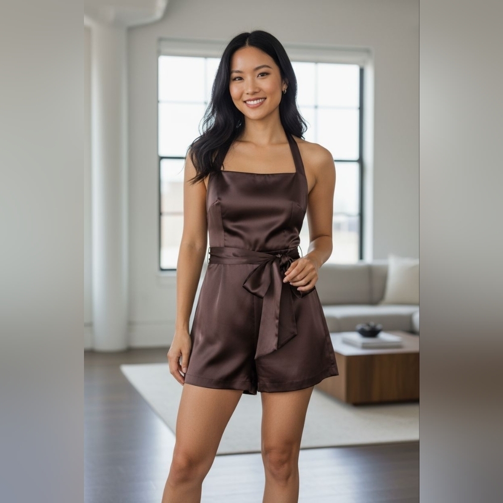 Vintage Michael Kors Brown Romper Size 4